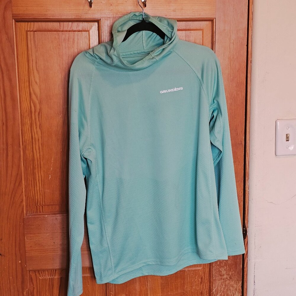 Grundens Medium Light Blue Long Sleeve Sun Shirt